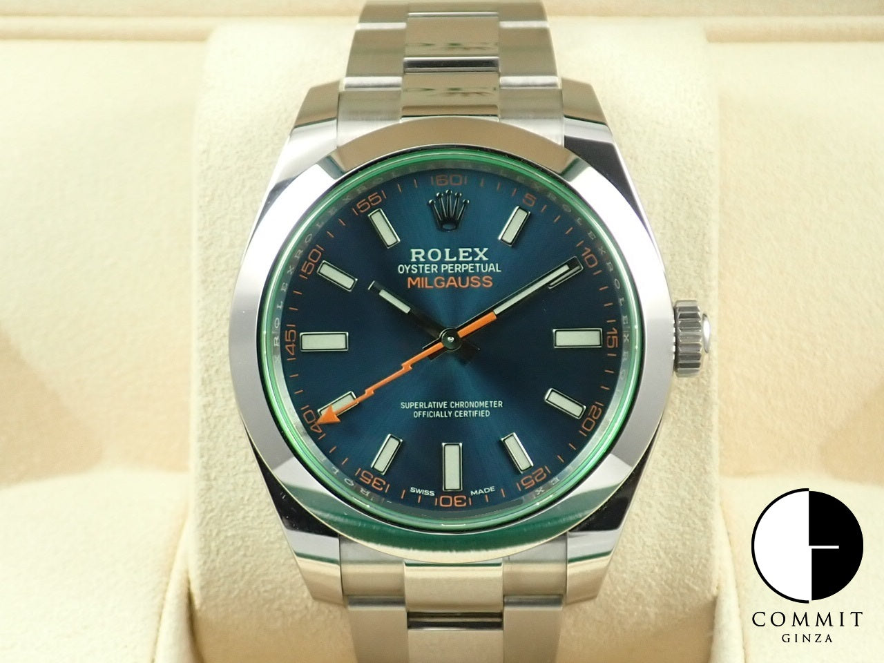 Rolex Milgauss Z-BLUE Green Glass &lt;Warranty, Box, etc.&gt;