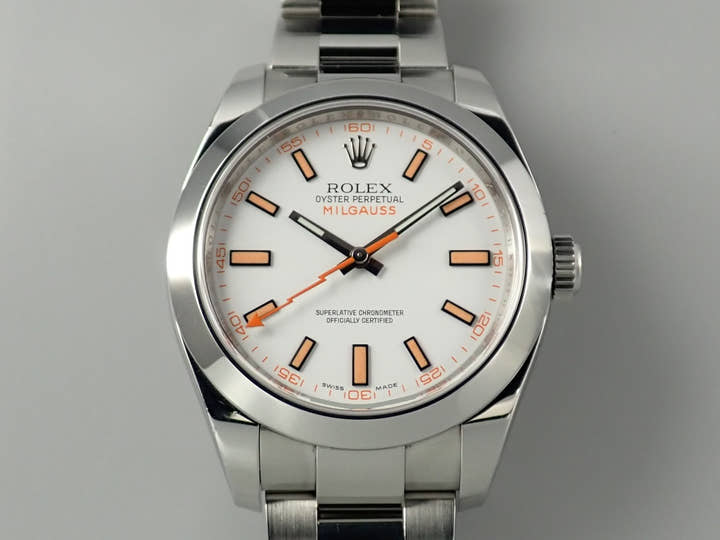 ロレックス ミルガウス Ref.116400 ステンレススチール ホワイト文字盤