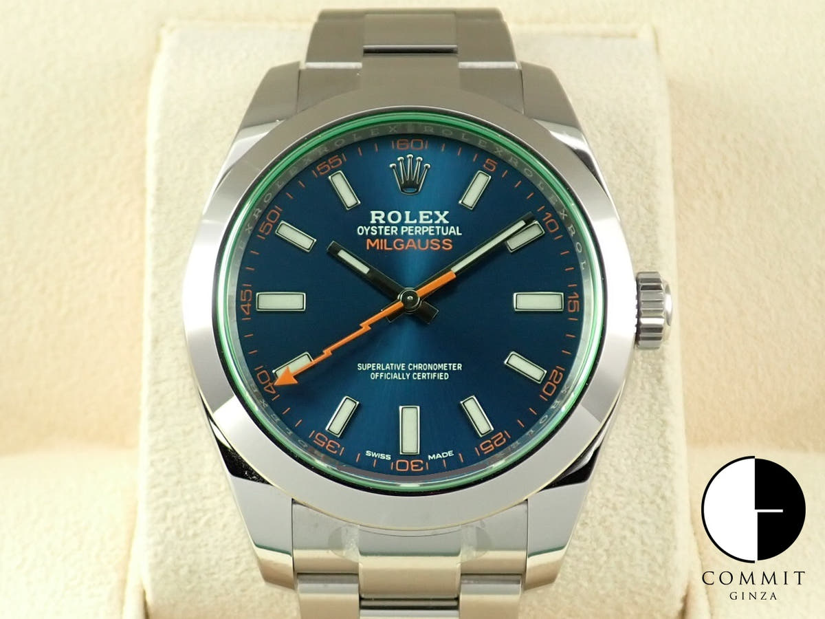 ロレックス ミルガウス Ref.116400GV ステンレススチール Zブルー文字盤