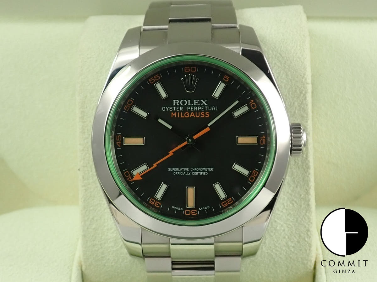 ロレックス ミルガウス Ref.116400GV ステンレススチール ブラック文字盤
