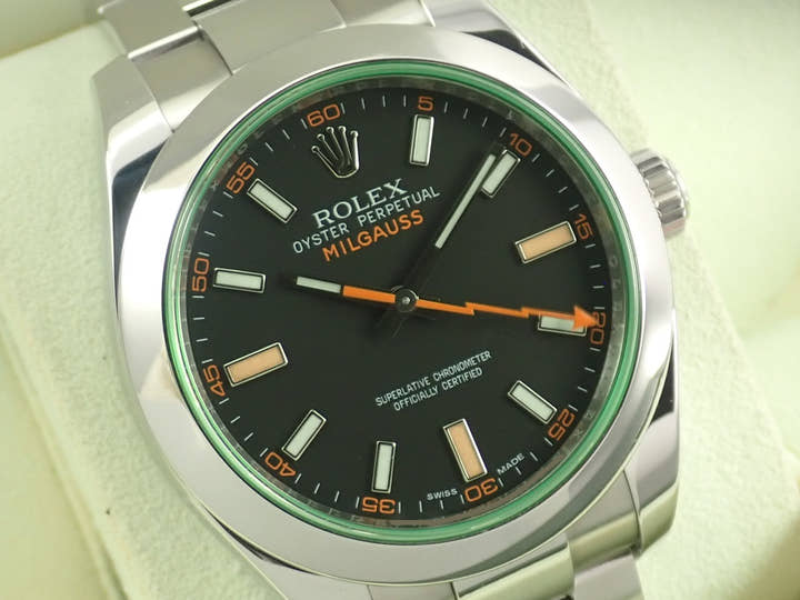 ロレックス ミルガウス Ref.116400GV ステンレススチール ブラック文字盤