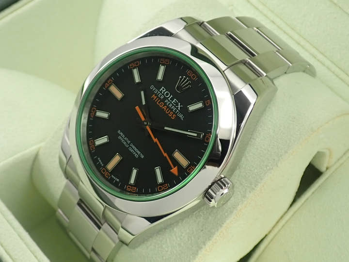 ロレックス ミルガウス Ref.116400GV ステンレススチール ブラック文字盤