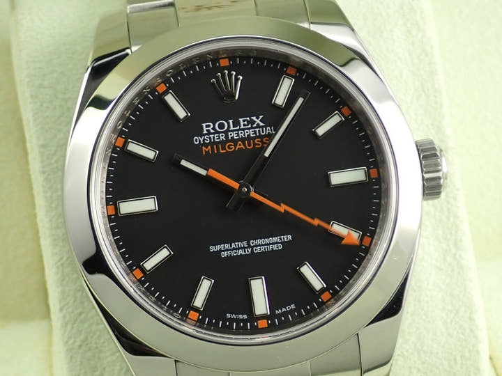 ロレックス ミルガウス Ref.116400 ステンレススチール ブラック文字盤
