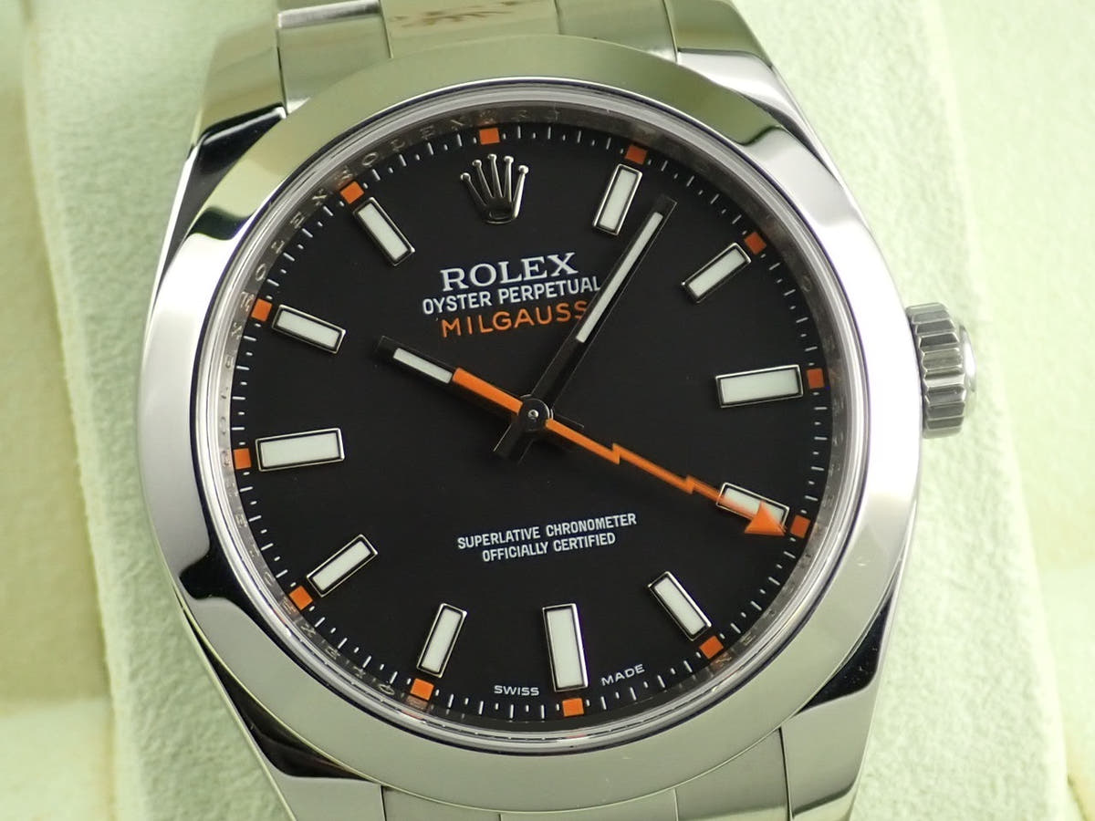 ロレックス ミルガウス Ref.116400 ブラック文字盤 美品 T2PR4W87