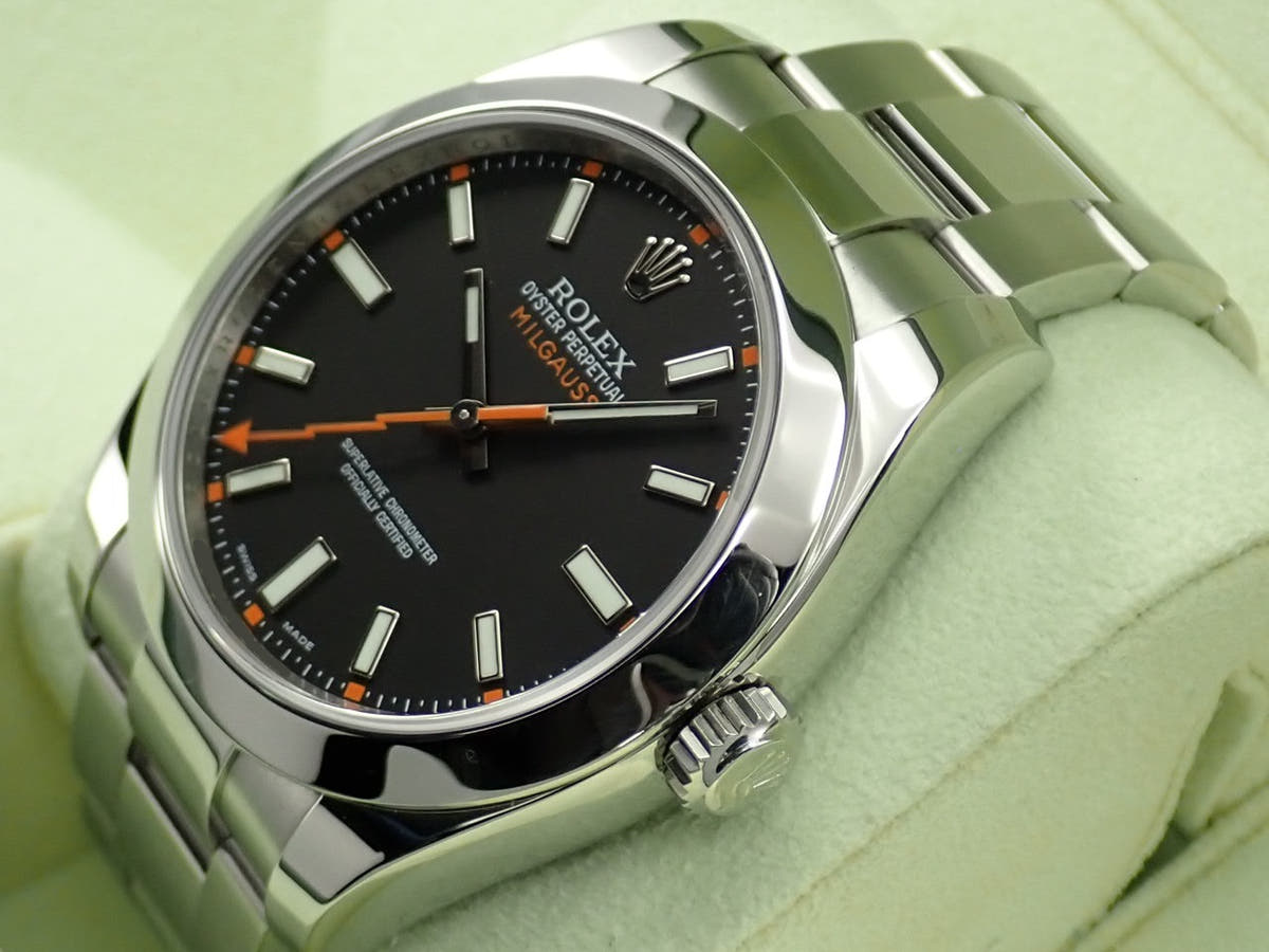 ロレックス ミルガウス Ref.116400 ブラック文字盤 美品 T2PR4W87