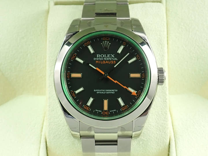 ロレックス ミルガウス Ref.116400GV ステンレススチール ブラック文字盤
