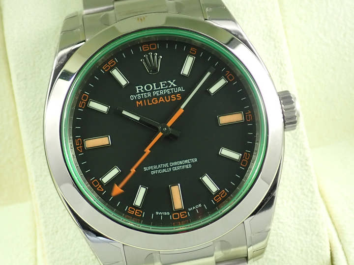 ロレックス ミルガウス Ref.116400GV ステンレススチール ブラック文字盤