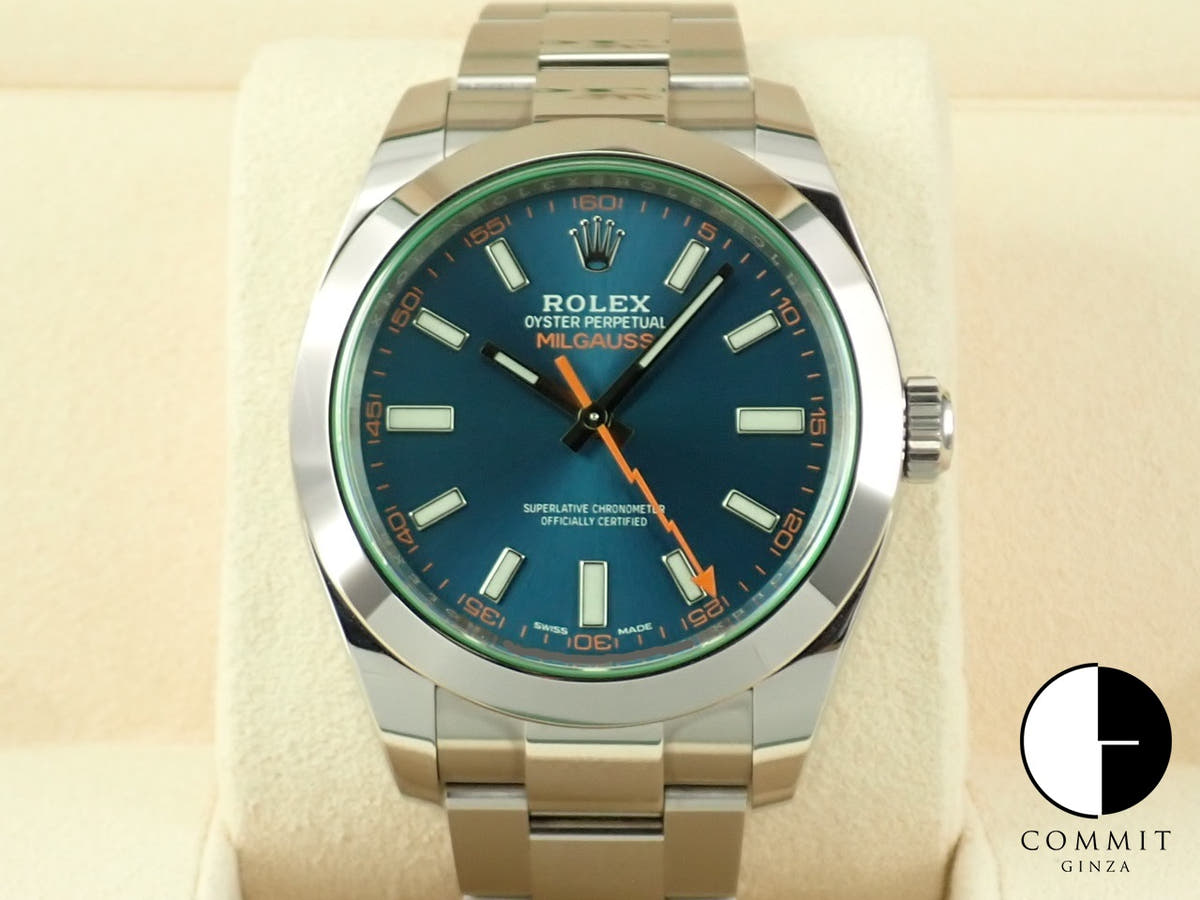 ロレックス ミルガウス Ref.116400GV ステンレススチール Zブルー文字盤