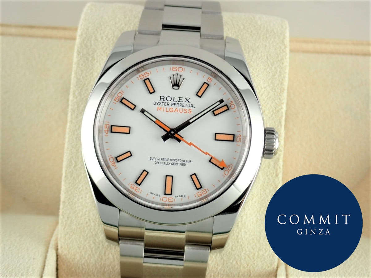 ロレックス ミルガウス Ref.116400 ホワイト文字盤 中古 milgauss-21