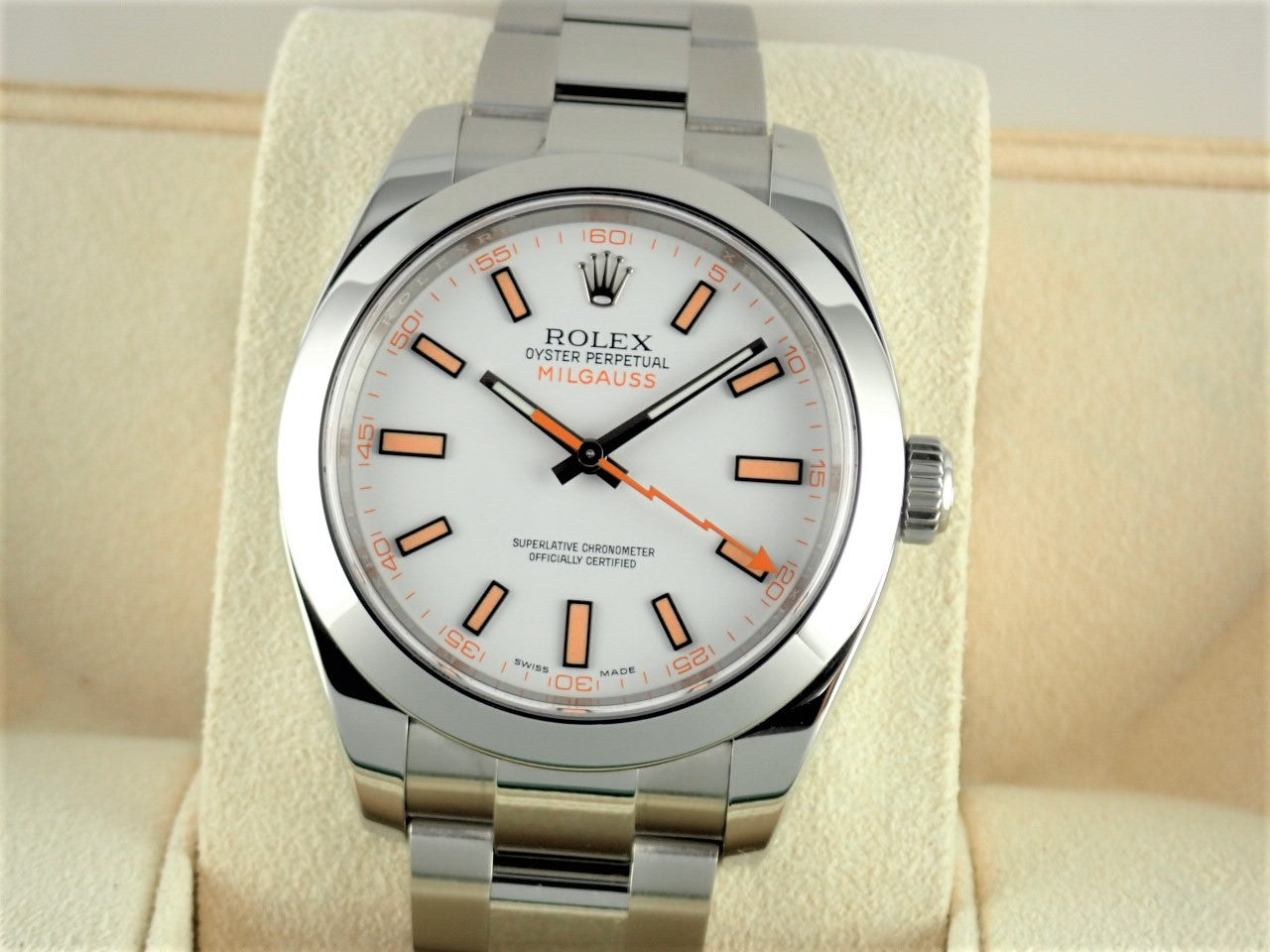 Rolex Milgauss White Dial Random Like New &lt;Warranty, Box, etc.&gt;