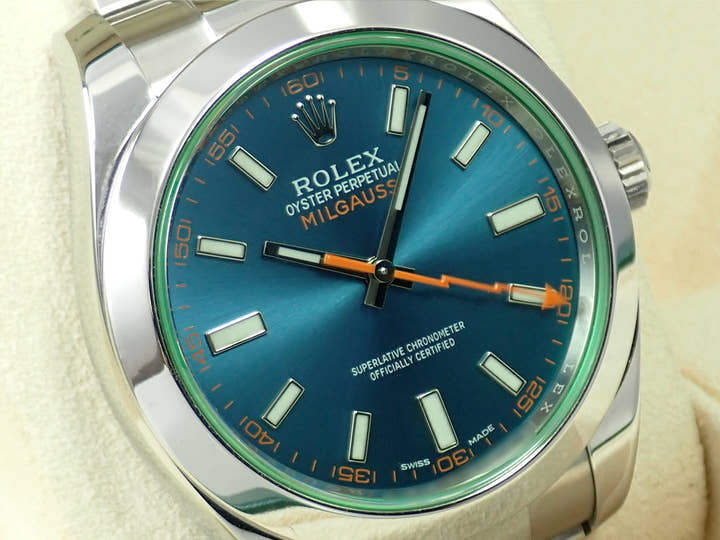 ロレックス ミルガウス Ref.116400GV ステンレススチール Zブルー文字盤