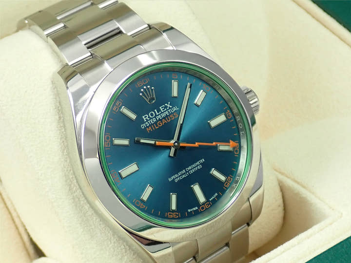 ロレックス ミルガウス Ref.116400GV ステンレススチール Zブルー文字盤