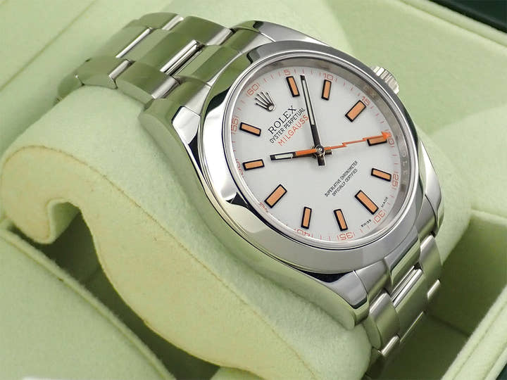 ロレックス ミルガウス Ref.116400 ステンレススチール ホワイト文字盤