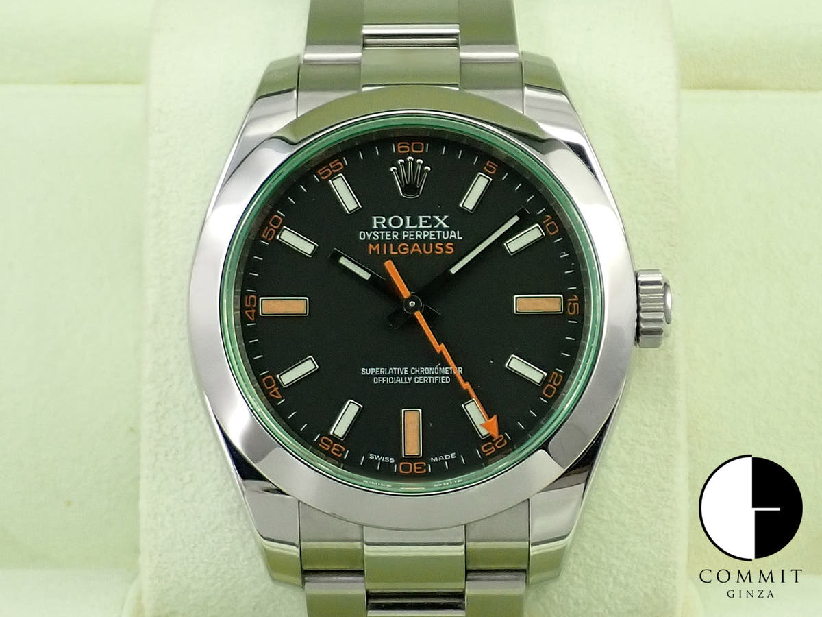ロレックス ミルガウス Ref.116400GV ステンレススチール ブラック文字盤