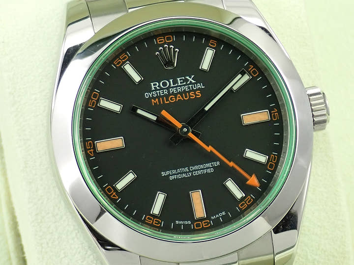 ロレックス ミルガウス Ref.116400GV ステンレススチール ブラック文字盤