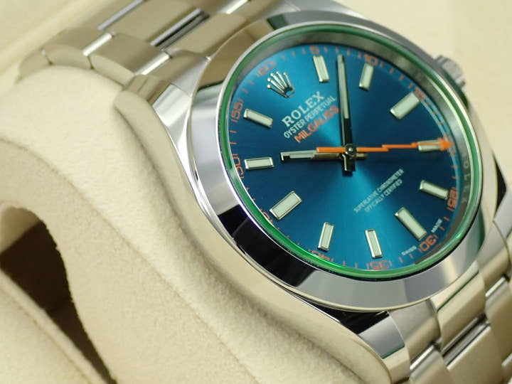 ロレックス ミルガウス Ref.116400GV ステンレススチール Zブルー文字盤