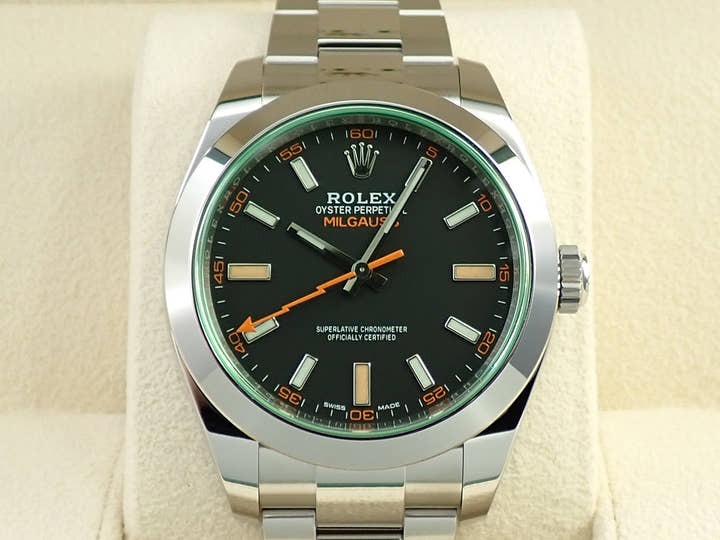 ロレックス ミルガウス Ref.116400GV ステンレススチール ブラック文字盤
