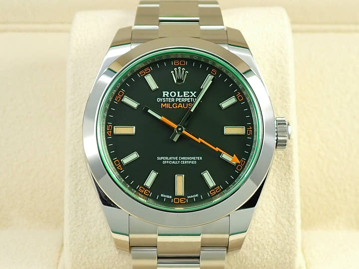 ロレックス ミルガウス Ref.116400GV ステンレススチール ブラック文字盤