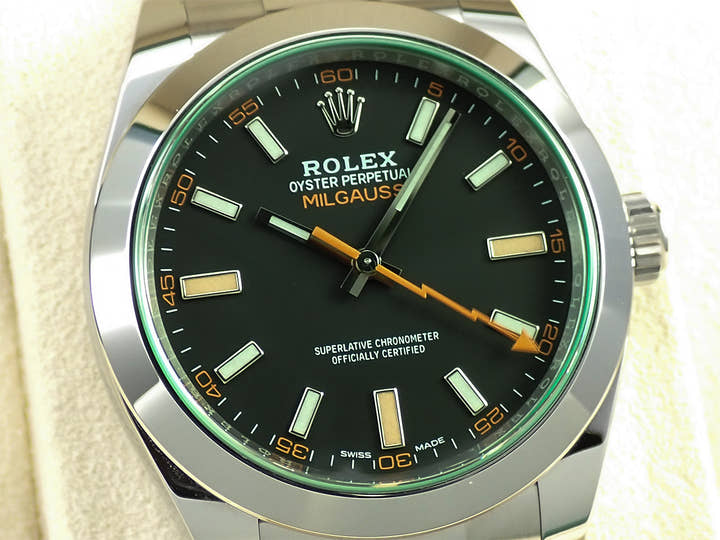 ロレックス ミルガウス Ref.116400GV ステンレススチール ブラック文字盤