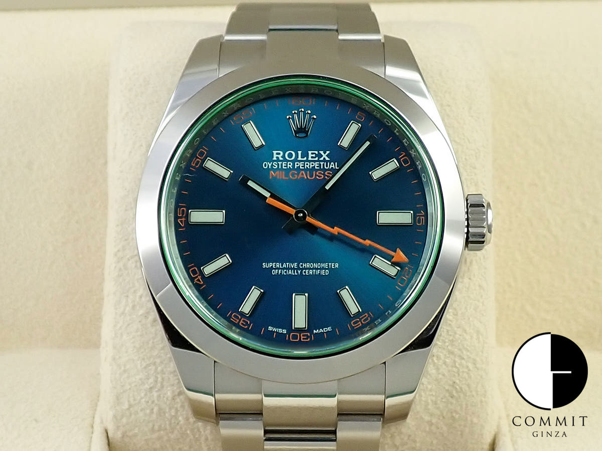 ロレックス ミルガウス Ref.116400GV ステンレススチール Zブルー文字盤