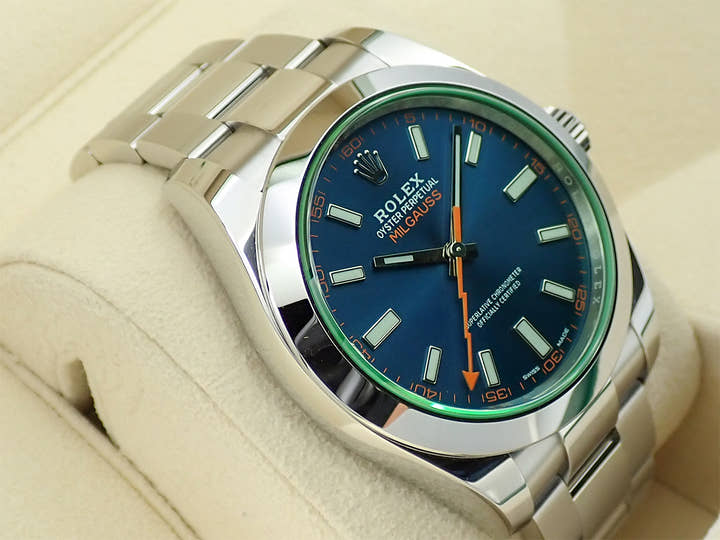 ロレックス ミルガウス Ref.116400GV ステンレススチール Zブルー文字盤