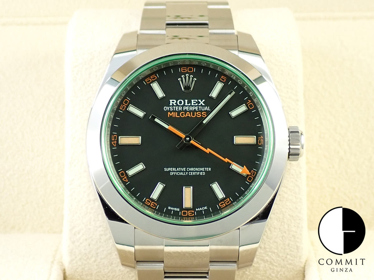 ロレックス ミルガウス Ref.116400GV ステンレススチール ブラック文字盤