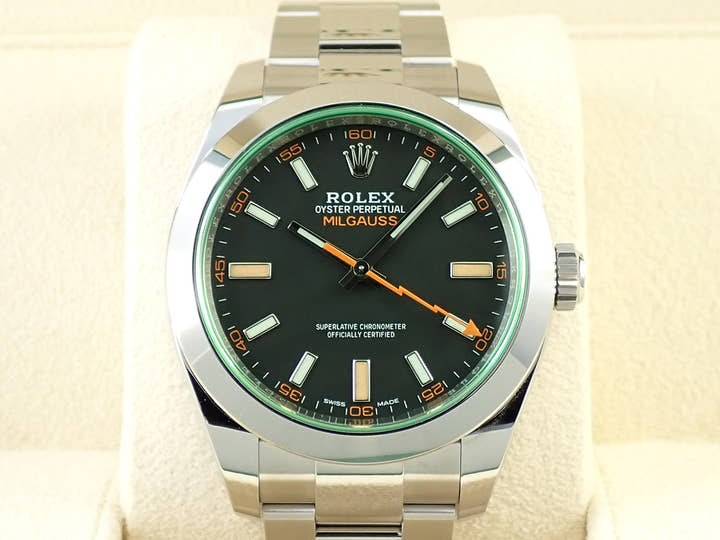 ロレックス ミルガウス Ref.116400GV ステンレススチール ブラック文字盤