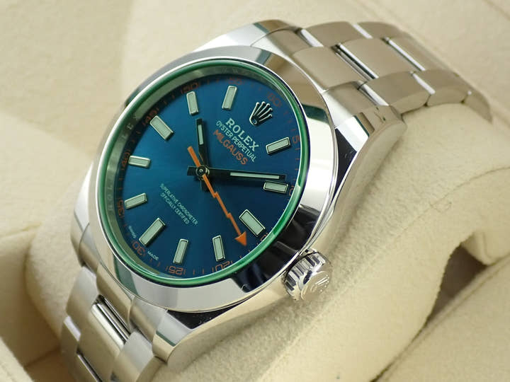 ロレックス ミルガウス Ref.116400GV ステンレススチール Zブルー文字盤