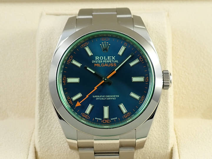 ロレックス ミルガウス Ref.116400GV ステンレススチール Zブルー文字盤