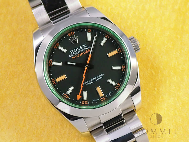 ロレックス ミルガウス Ref.116400GV ステンレススチール ブラック文字盤
