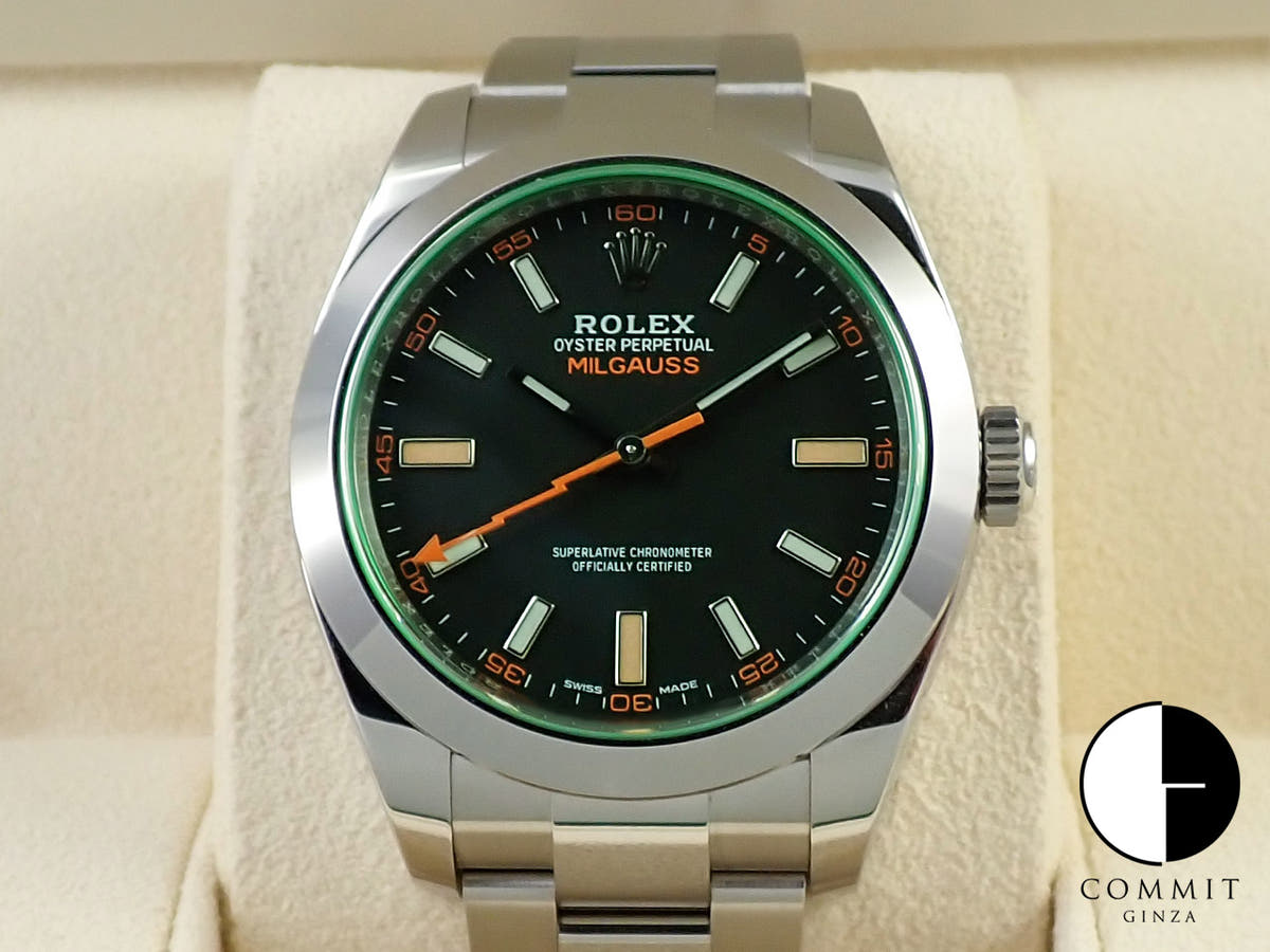 ロレックス ミルガウス Ref.116400GV ステンレススチール ブラック文字盤