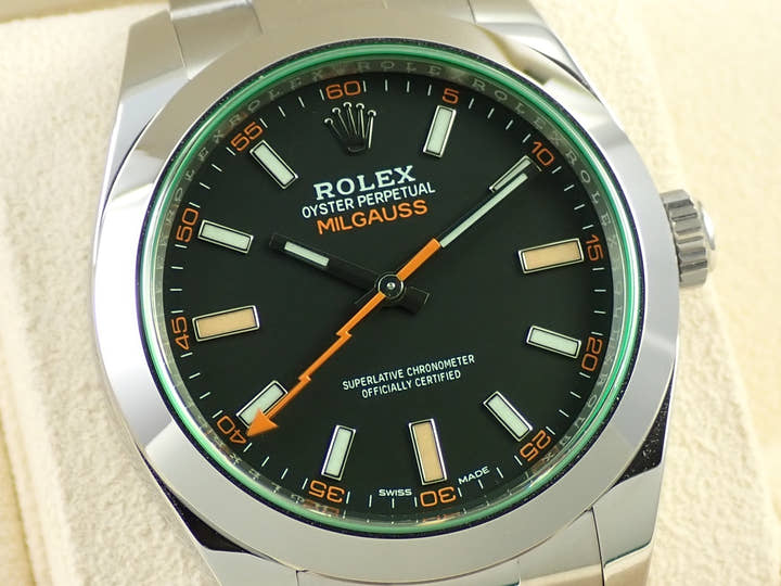 ロレックス ミルガウス Ref.116400GV ステンレススチール ブラック文字盤