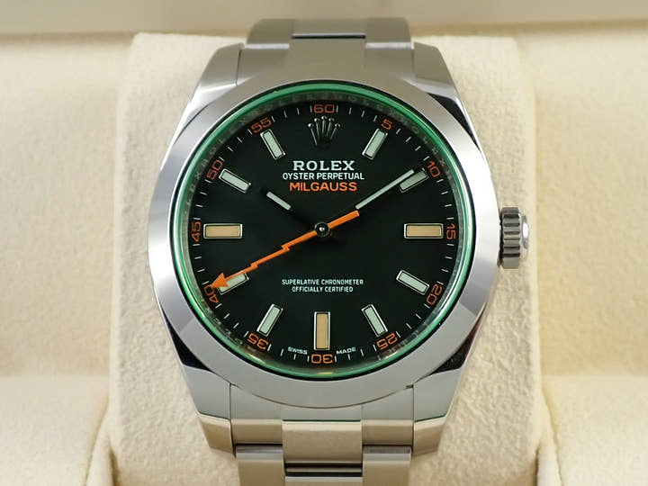 ロレックス ミルガウス Ref.116400GV ステンレススチール ブラック文字盤