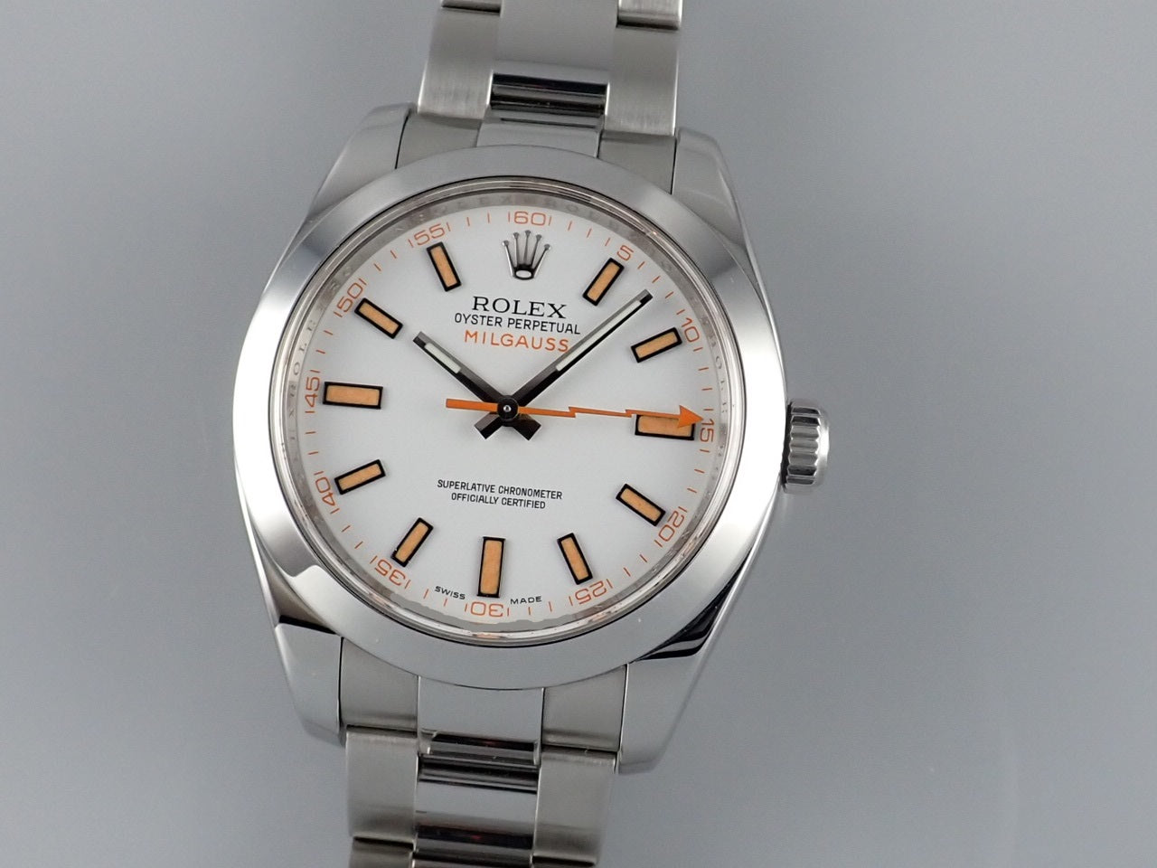 Rolex Milgauss S/S White Dial M Series &lt;Warranty, Box, Tag&gt;