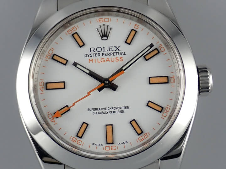 ロレックス ミルガウス Ref.116400 ホワイト文字盤 中古 milgauss-25