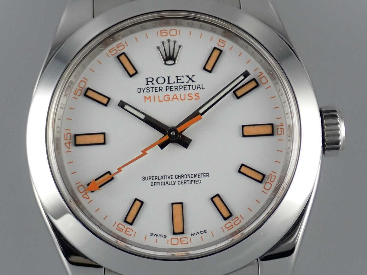 Rolex Milgauss S/S White Dial M Series &lt;Warranty, Box, Tag&gt;