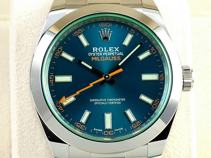 ロレックス ミルガウス Ref.116400GV ステンレススチール Zブルー文字盤