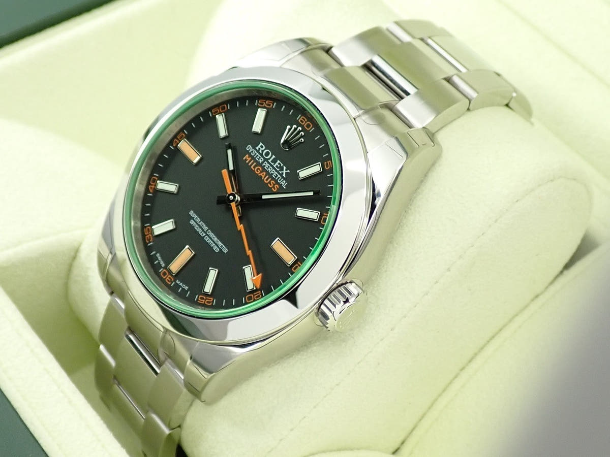 ロレックス ミルガウス Ref.116400GV ブラック文字盤 デッドストック X5MXFWSP
