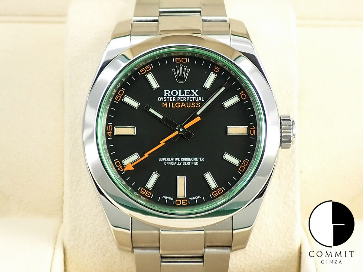 ロレックス ミルガウス Ref.116400GV ステンレススチール ブラック文字盤
