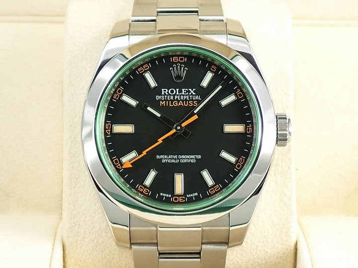 ロレックス ミルガウス Ref.116400GV ステンレススチール ブラック文字盤