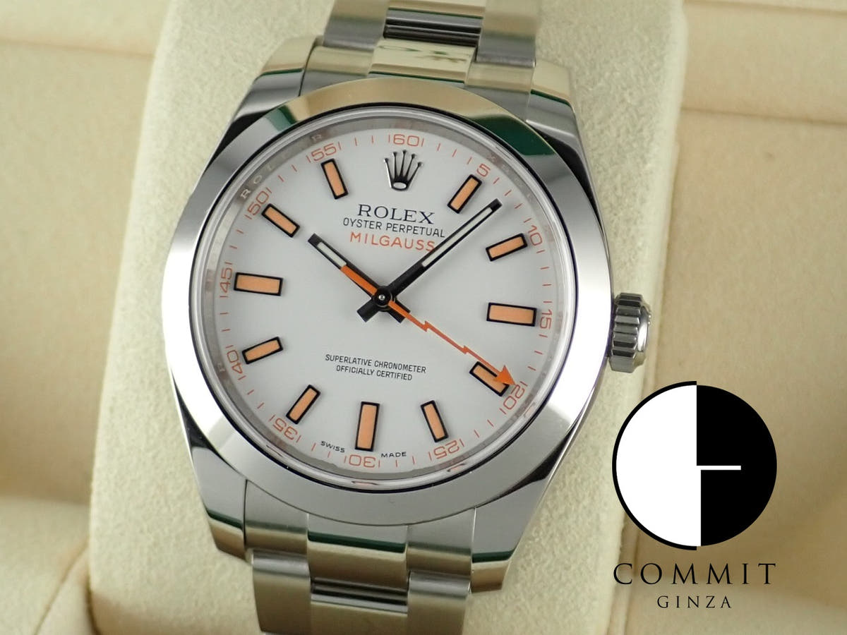 ロレックス ミルガウス Ref.116400 ホワイト文字盤 中古 milgauss-28