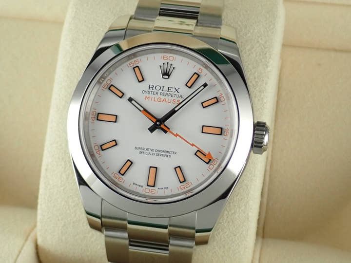 ロレックス ミルガウス Ref.116400 ホワイト文字盤 中古 milgauss-28