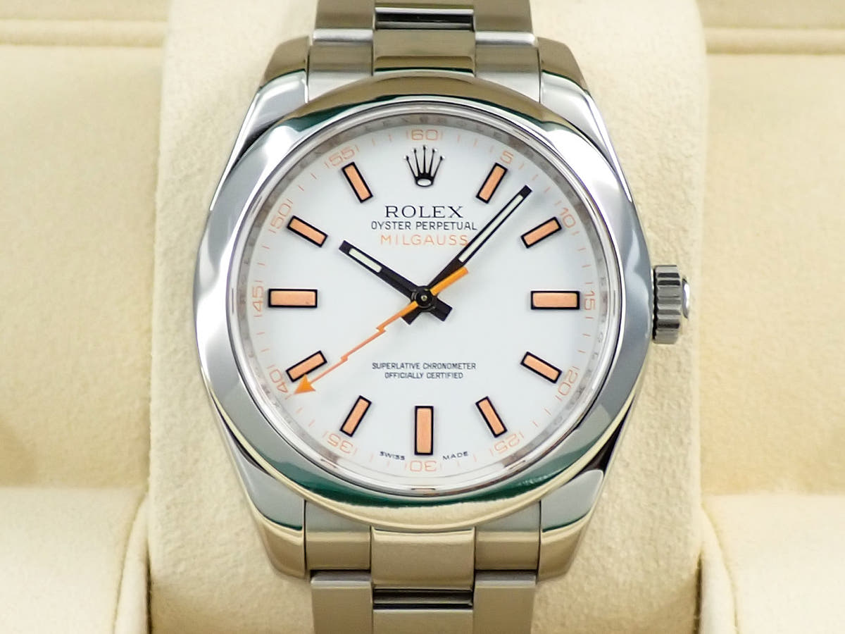 ロレックス ミルガウス Ref.116400 ホワイト文字盤 中古 T78LY841