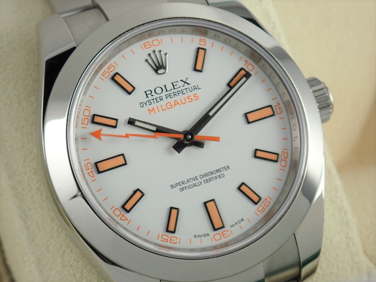 ロレックス ミルガウス Ref.116400 ホワイト文字盤 中古 milgauss-17