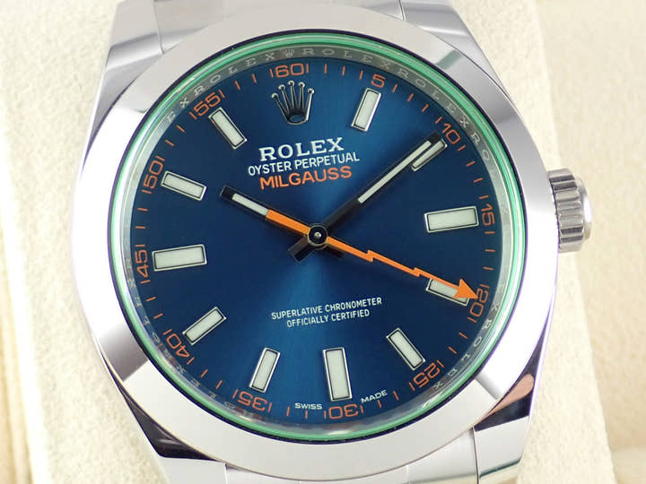 ロレックス ミルガウス Ref.116400GV Zブルー文字盤 未使用 milgauss-30
