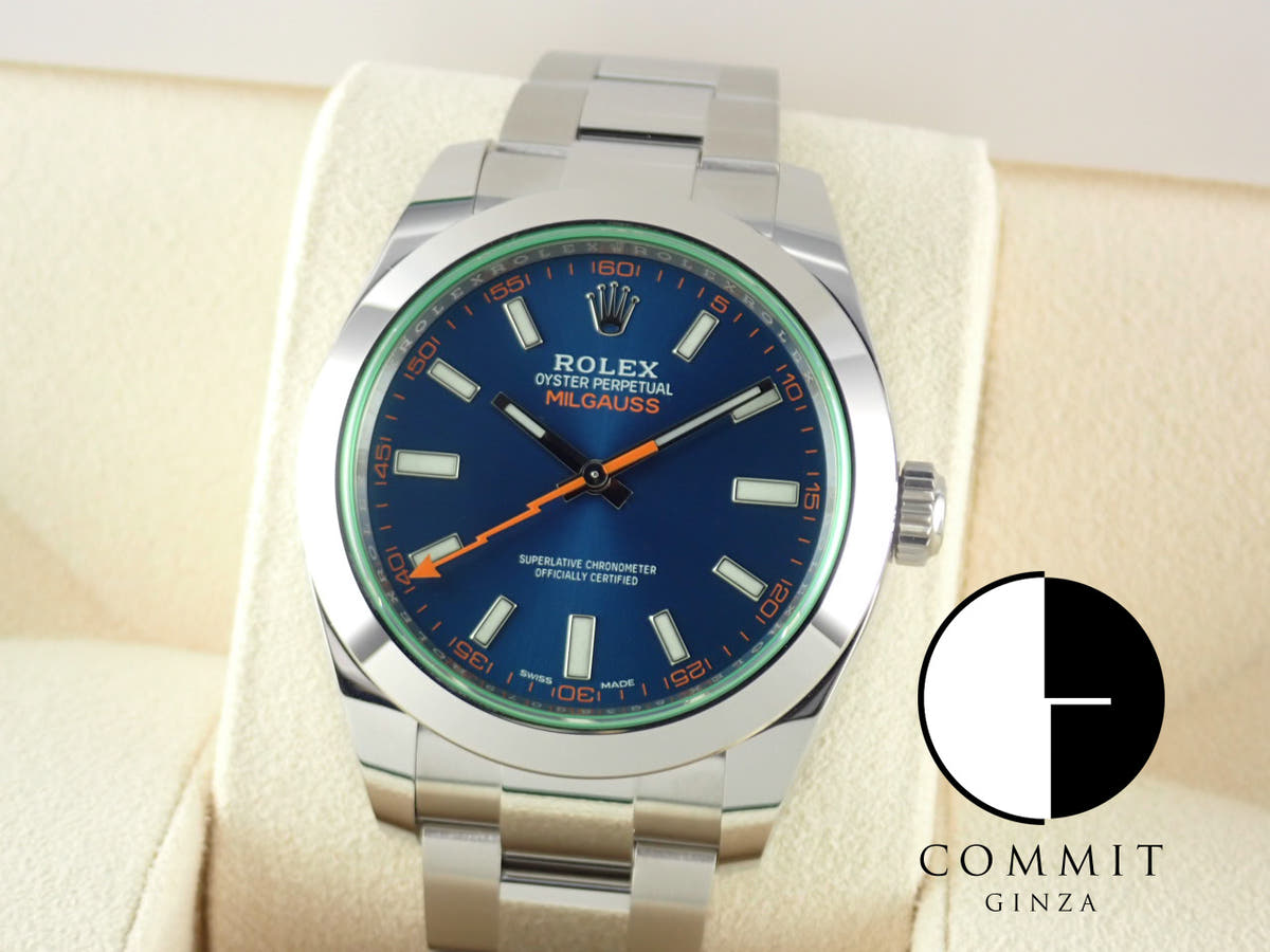 ロレックス ミルガウス Ref.116400GV Zブルー文字盤 未使用 milgauss-30-2