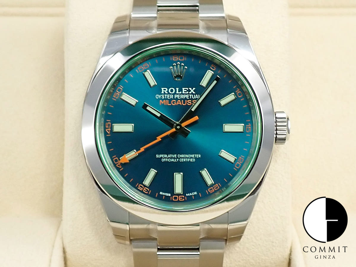 ロレックス ミルガウス Ref.116400GV ステンレススチール Zブルー文字盤