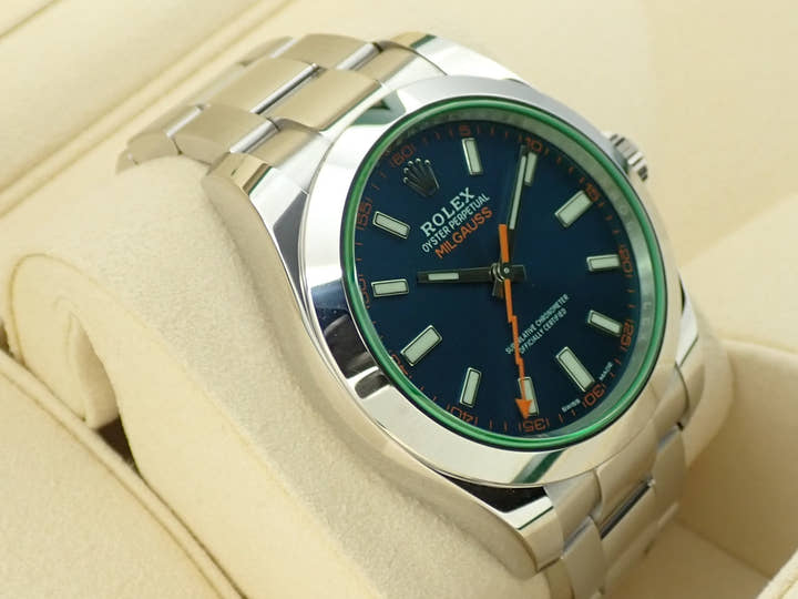 ロレックス ミルガウス Ref.116400GV ステンレススチール Zブルー文字盤