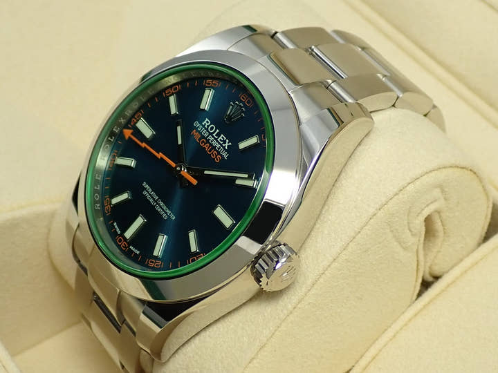 ロレックス ミルガウス Ref.116400GV ステンレススチール Zブルー文字盤