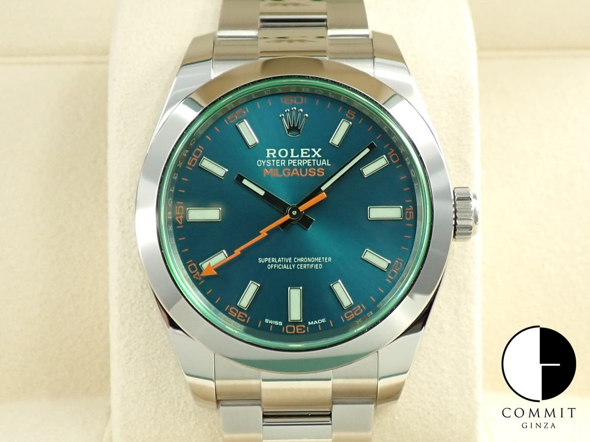 ロレックス ミルガウス Ref.116400GV ステンレススチール Zブルー文字盤